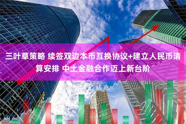 三叶草策略 续签双边本币互换协议+建立人民币清算安排 中土金融合作迈上新台阶